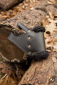 Holder - black Fur, black / brown - L