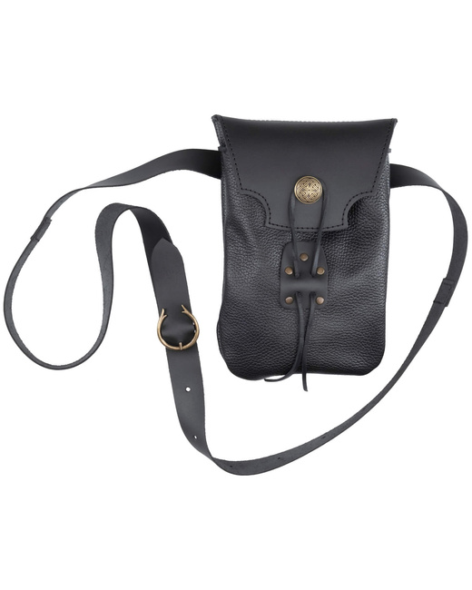 Guerrero belt bag with belt - Black - skórzana kaletka + pasek