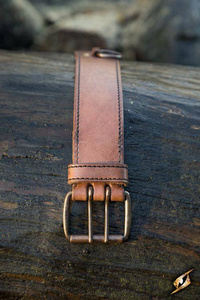 Ring Belt Brown - skórzany pas z pierścieniami