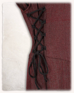 Uma Dress Herringbone Bordeaux - suknia z wełny filcowanej