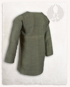 Tronde Tunic Herringbone Olive-Green - bawełniana tunika