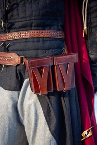 Hard Pouch for Sword Belt - Brown - kaletki do pasa Sword Belt