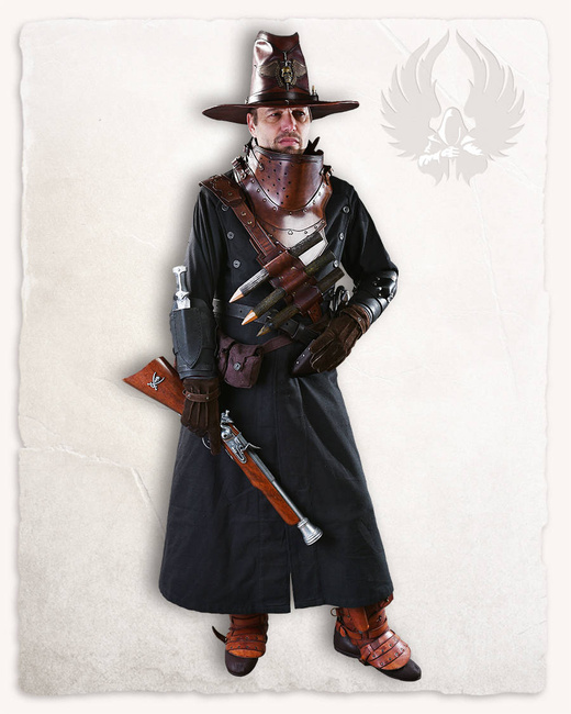 Kandor Greatcoat Black - szynel, długi płaszcz