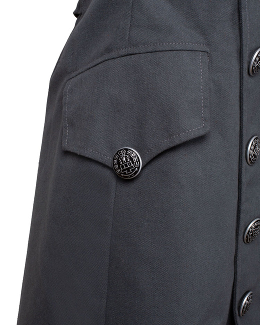 Captain Chad Buccaneer Coat canvas - Blue - bawełniany płaszcz