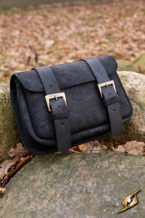 Warrior Bag - Suede - Black- Large