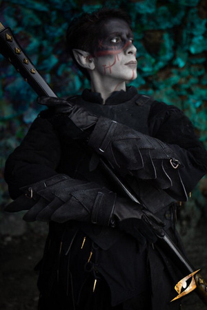 shadow Bracers Suede- Black - karwasze zamszowe