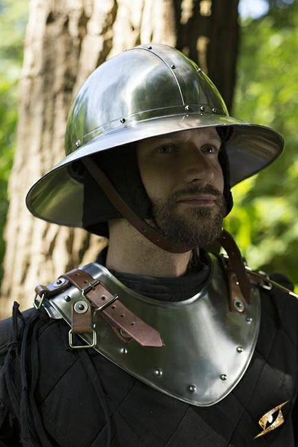 Neck Plate Warrior - Polished Steel