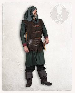 Garen Suede Vest Short Brown - kamizelka zamszowa