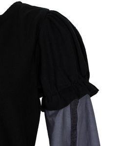 Loreley Dress - Black - suknia bawełniana