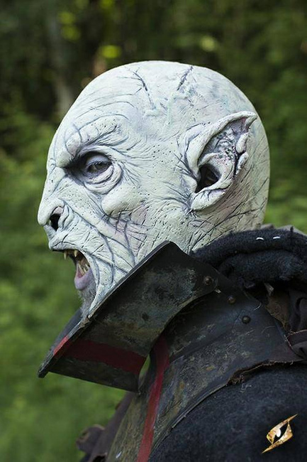 Beastial Orc - White / maska lateksowa Ork