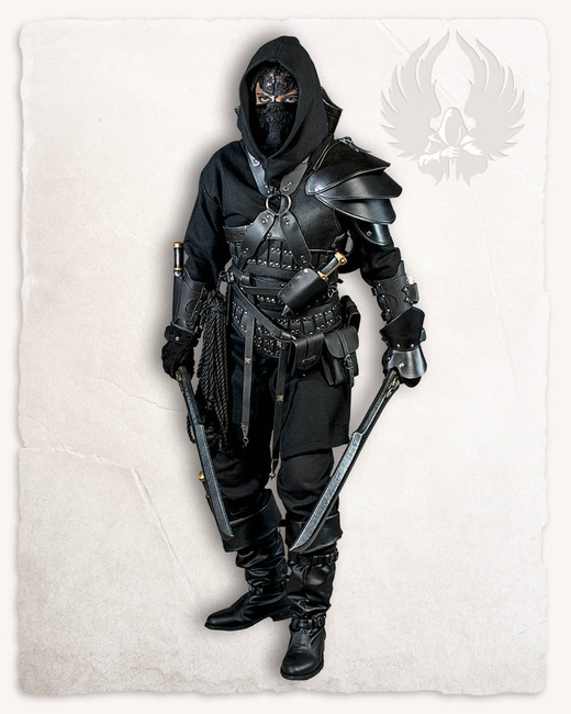 Geralt Bracers with Throwing Dagger Holder - Right - Black