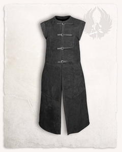 Garen Suede Vest Long Black -  kamizelka zamszowa długa