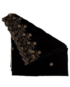 Jasmin Scarf - Black - szal z aksamitu