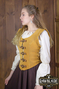 Julienne Leather Jerkin Short - Light Brown