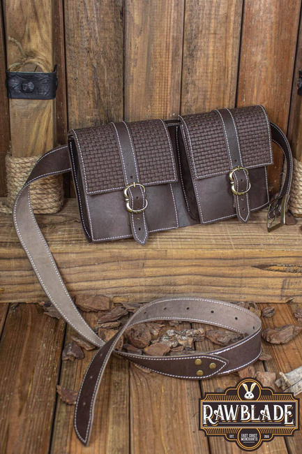 Valiant Double belt Bag - Brown