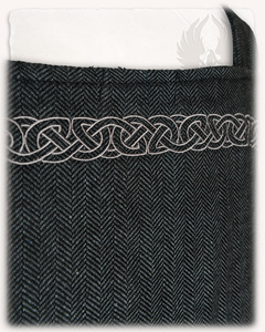 Alva Apron Dress Herringbone Black - suknia fartuchowa