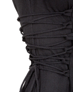 Antaris Dress Canvas - Black - suknia bawełniana