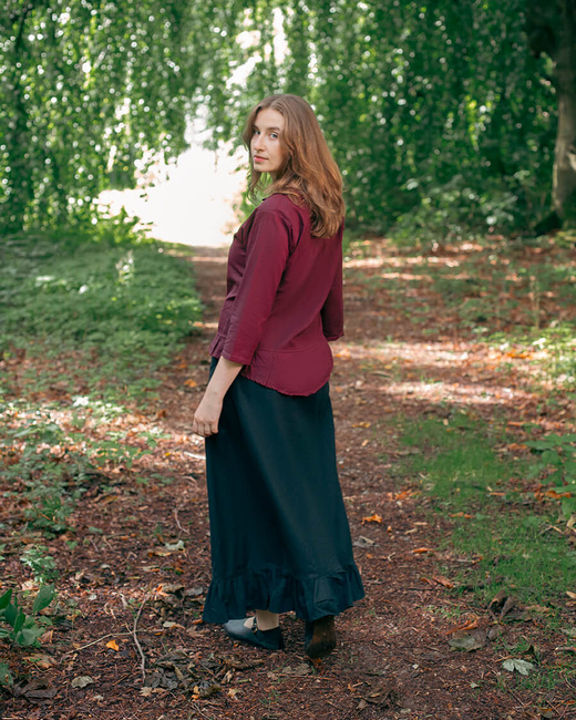 Josefina Blouse Light Cotton - Bordeaux