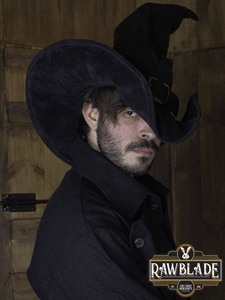 Wikka the Witch Hat Split Leather - Black