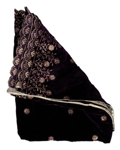 Jasmin Scarf - Purple - szal z aksamitu