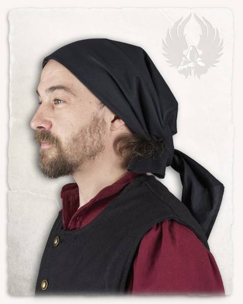 Emil Scarf Black - szal, duża chusta