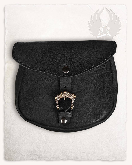 Leon Beltbag Large Black - skórzana kaletka