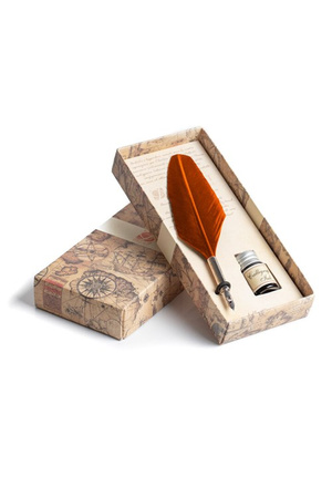 Feather Pen Basic - Orange - pióro z atramentem