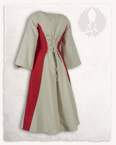 Kirian Girls Dress Cream/Red - średniowieczna suknia