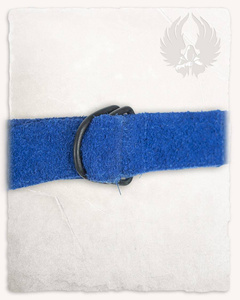 Rickar Bag Belt Blue - zamszowy pas z sakiewkami