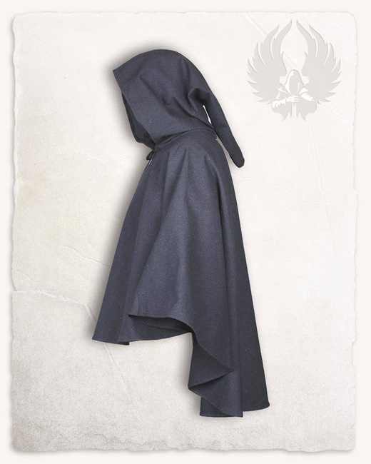 Kim Short Cape Canvas Grey- półpeleryna z kapturem