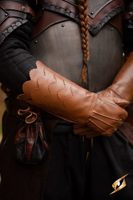 Scales Gloves - Brown