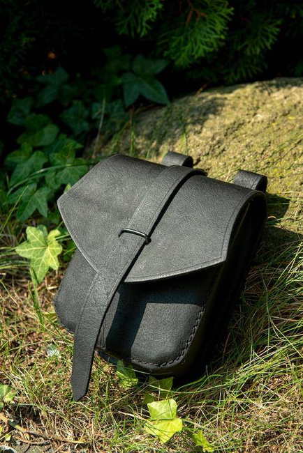 Tostig Beltbag Black - skórzana kaletka