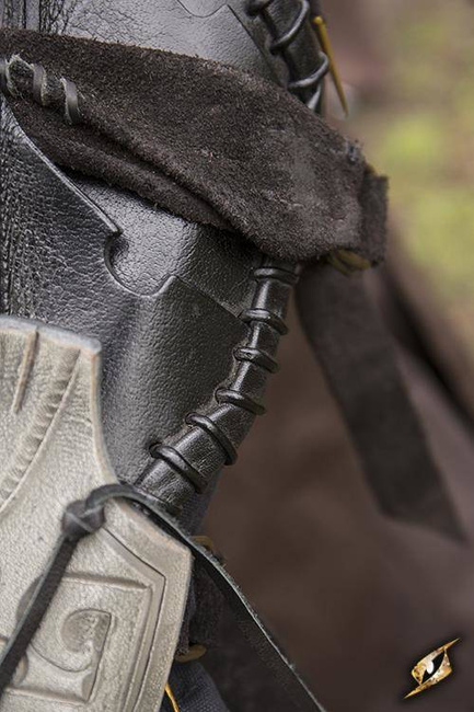 Bone Bracer - Left Arm Bracer - Black/Desert Beige