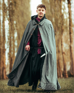 Ceres Cloak Wool - Grey - płaszcz wełniany