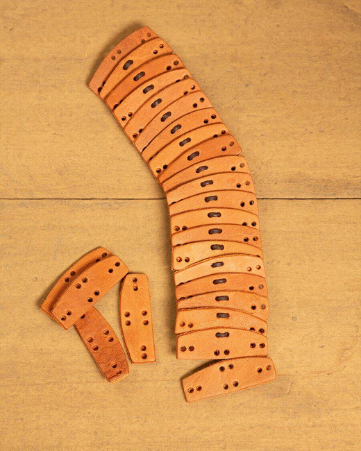 Raude leather scales 25 pcs.- Black - łuski do lamelki