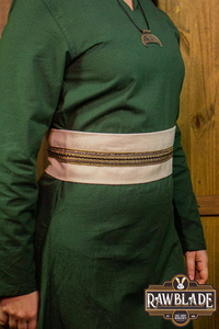 Jeanne fabric belt - White