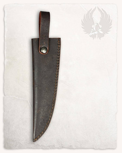 Will Damascus Knife Leather Sheath Brown - pochwa do noża