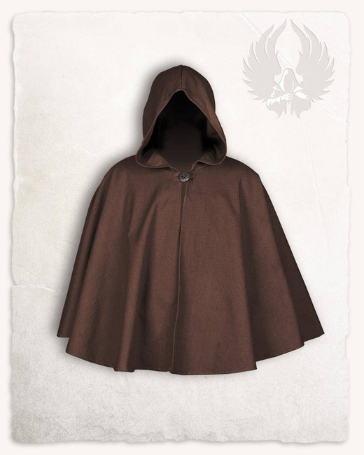 Kim Short Cape Canvas Brown - półpeleryna z kapturem