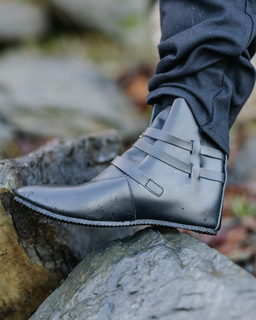 Raimund Boot 2nd Ed. - Black - skórzane półbuty