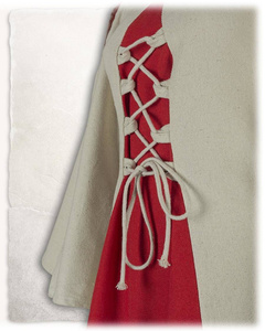 Kirian Girls Dress Cream/Red - średniowieczna suknia
