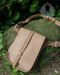 Louis Hipback Sand - skórzana torba na biodro