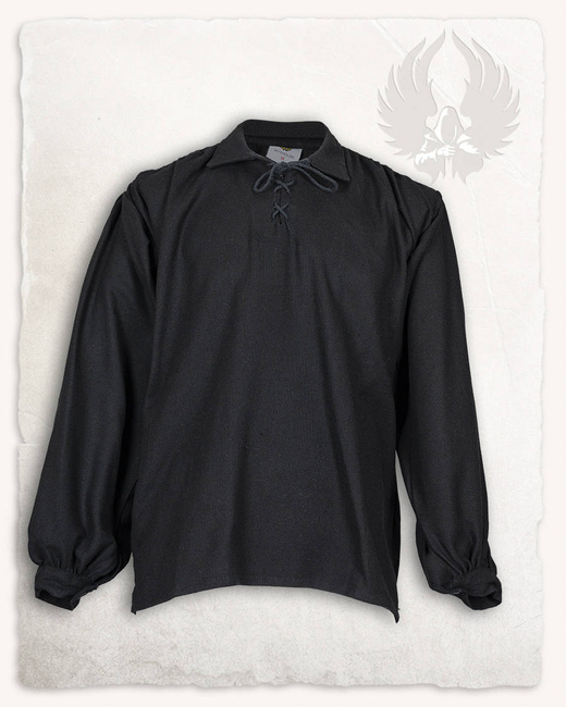 Jonathan Shirt - Black - koszula bawełniana