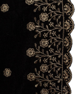 Jasmin Scarf - Black - szal z aksamitu