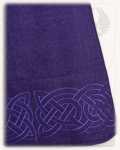 Alva Apron Dress Herringbone  Purple - suknia fartuchowa