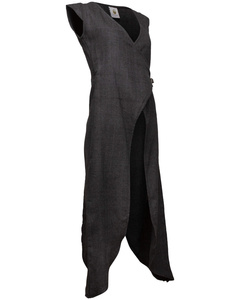 Vysera Outer Garment Herringbone - Black - suknia wierzchnia