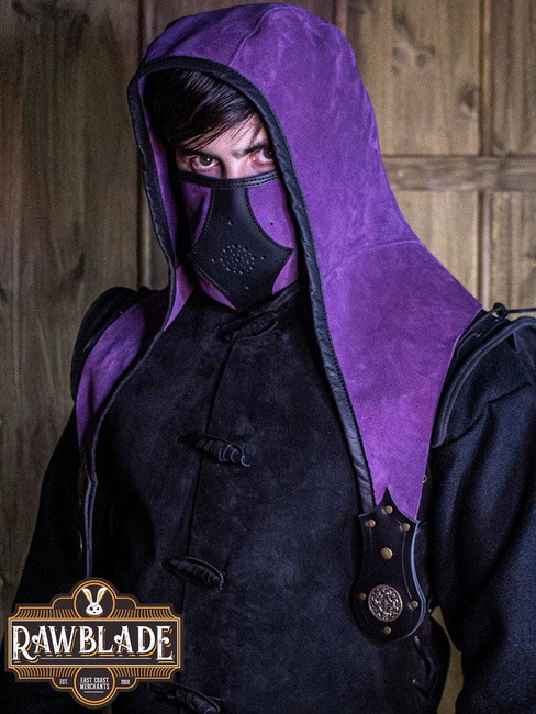 Akku splitleather hood - Purple