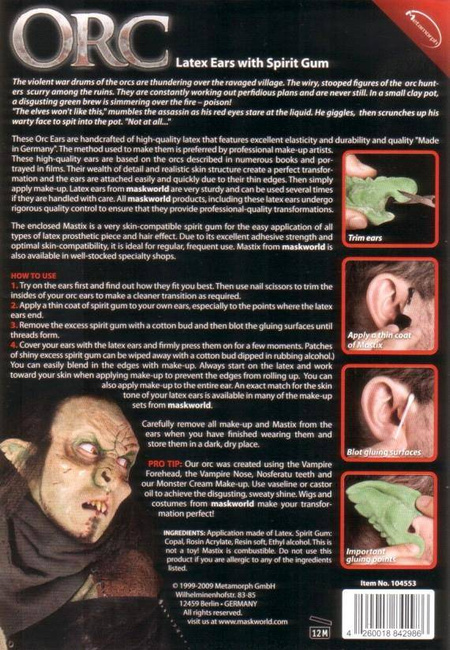 Zielone uszy Orka (Orc Ears green)