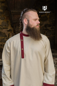 Rus Tunic Tobiasz - Nature/Bordeaux
