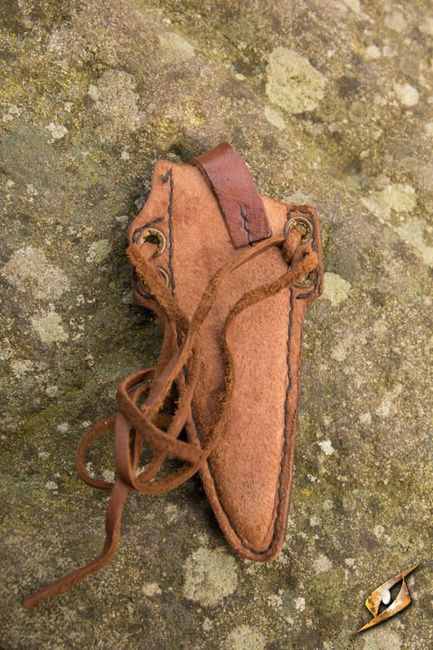 Woodsman Knife & Holder - Left - Brown