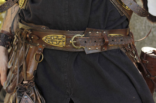 Drakkar Belt - Brown - skórzany pas